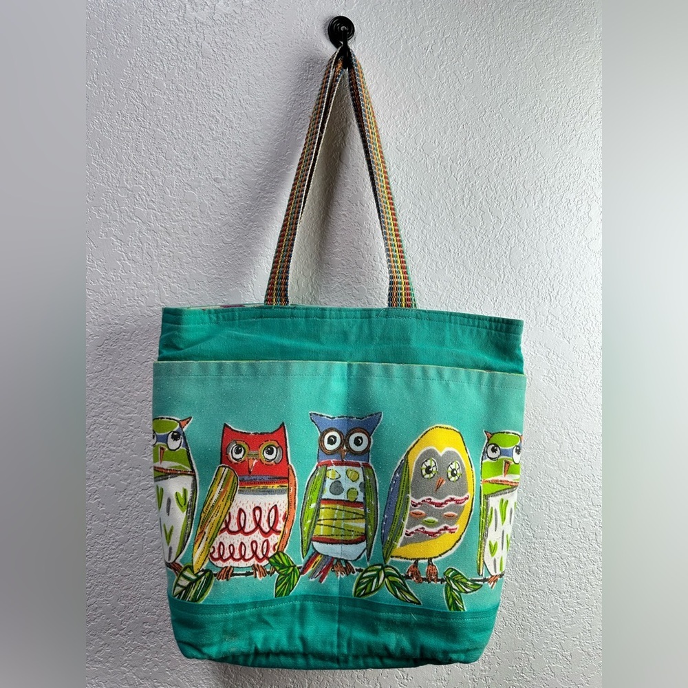 PSOUP Colorful Owl Print Tote
